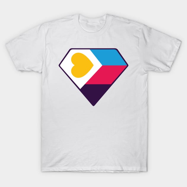 Polyamory Pride - Minimalist Diamond - (New Colors) T-Shirt by LaLunaWinters